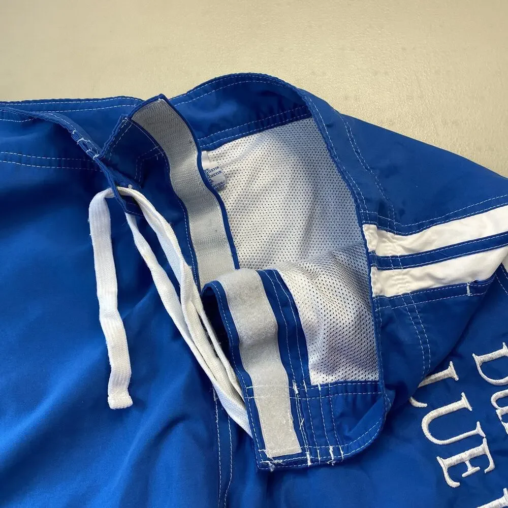 Duke Blue Devils NCAA Board Shorts M Mens Mesh Lined KA‎ Long Leg 34x10 Vintage